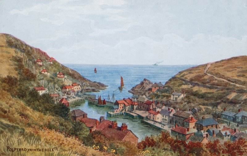 Polperro, do morro de Alfred Robert Quinton