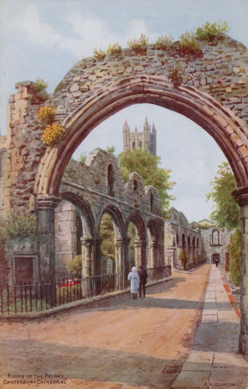 Ruínas do Priorado, Catedral de Canterbury de Alfred Robert Quinton