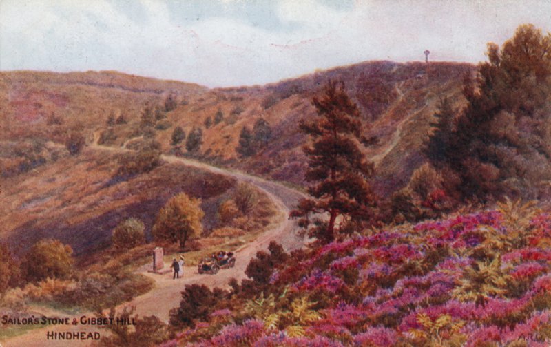 Pedra de marinheiro e Gibbet Hill, Hindhead de Alfred Robert Quinton