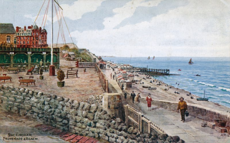 Sheringham, passeio e praia de Alfred Robert Quinton