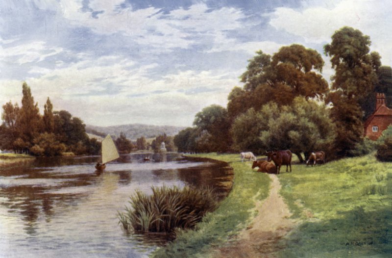 Temple Island, perto de Henley de Alfred Robert Quinton