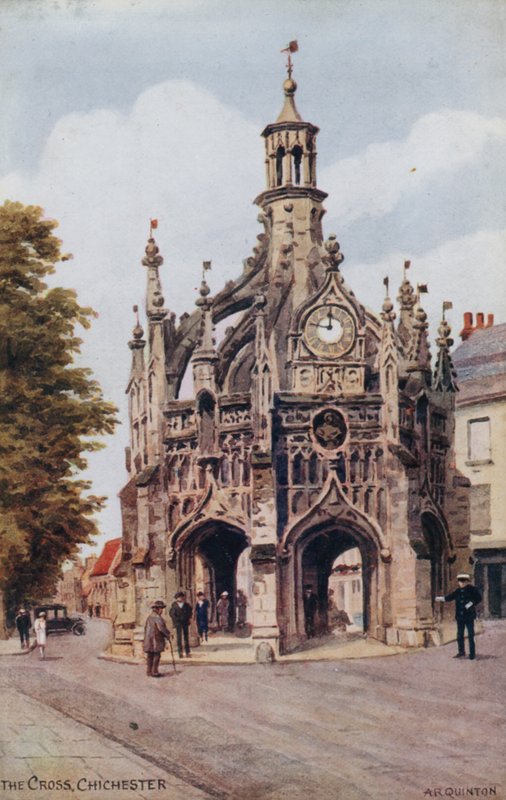 A Cruz, Chichester (cor litho) de Alfred Robert Quinton