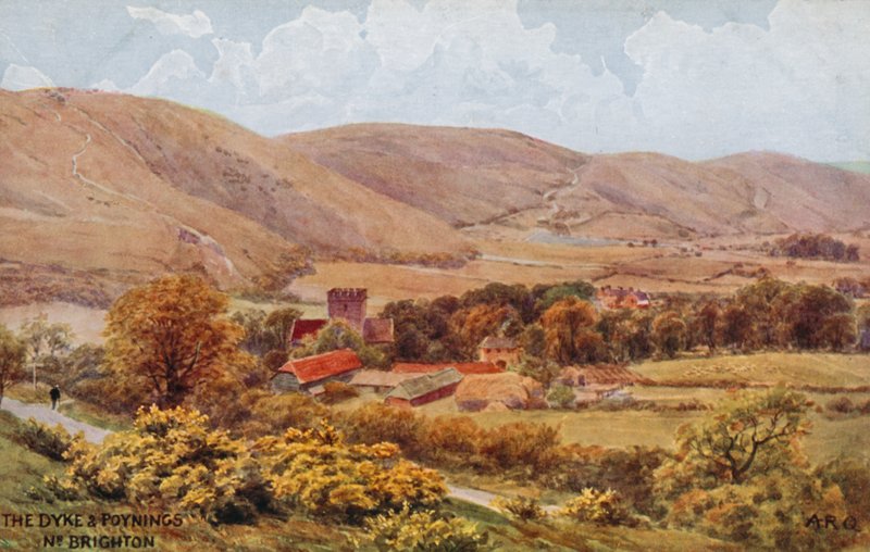 O Dique e Poynings perto de Brighton de Alfred Robert Quinton
