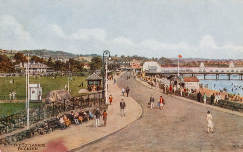 The Esplanade, Paignton (cor litho) de Alfred Robert Quinton
