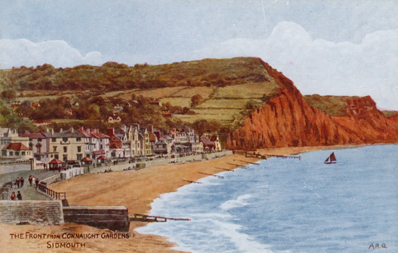 A frente dos jardins de Connaught, Sidmouth de Alfred Robert Quinton