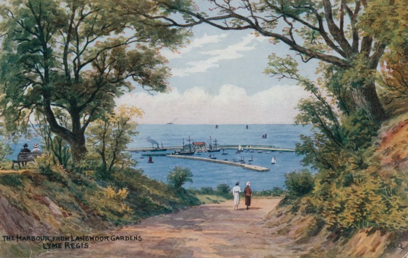 O porto, de Langmoor Gardens, Lyme Regis de Alfred Robert Quinton