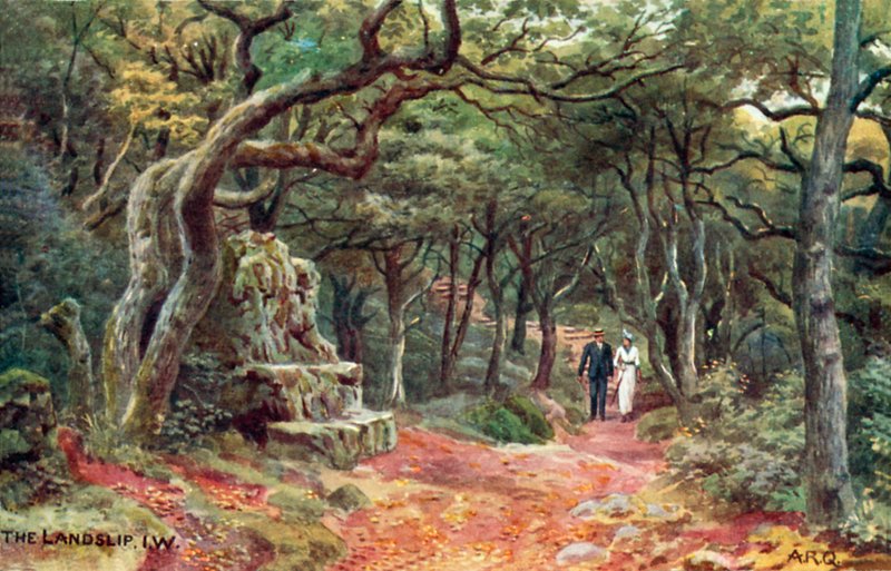 O desabamento, ilha de Wight de Alfred Robert Quinton