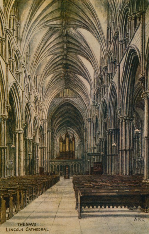 A, nave, catedral lincoln de Alfred Robert Quinton