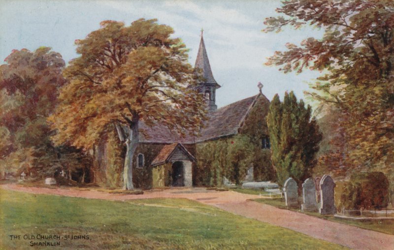 A igreja velha, St John, Shanklin de Alfred Robert Quinton