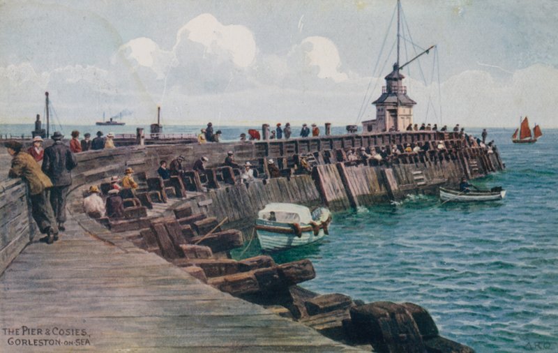 O Cais e Cosies, Gorleston-on-Sea de Alfred Robert Quinton
