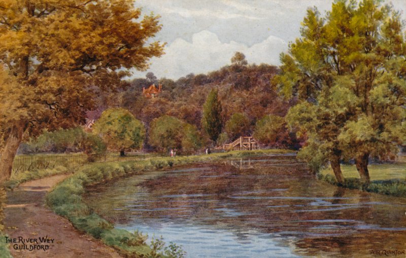 O rio Wey, Guildford de Alfred Robert Quinton