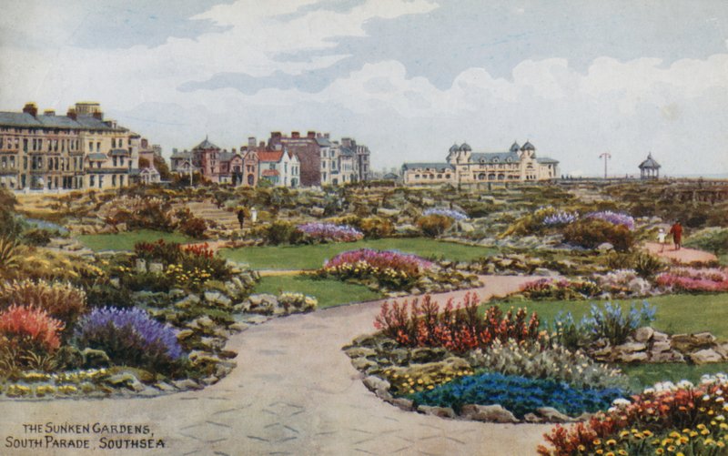 Os jardins afundados, South Parade, Southsea de Alfred Robert Quinton