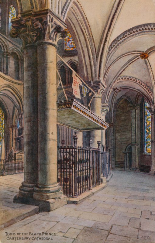 O túmulo do Príncipe Negro, Catedral de Canterbury de Alfred Robert Quinton