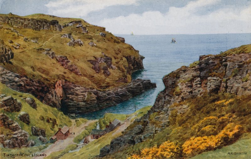 Tintagel, enseada e ilha de Alfred Robert Quinton