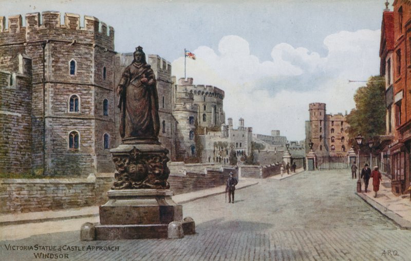 Estátua de Victoria e Abordagem do Castelo, Windsor de Alfred Robert Quinton
