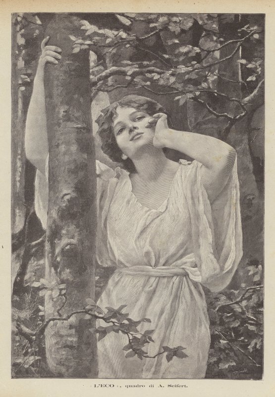 O Ecos, pintura de A Seifert (litho) de Alfred Seifert