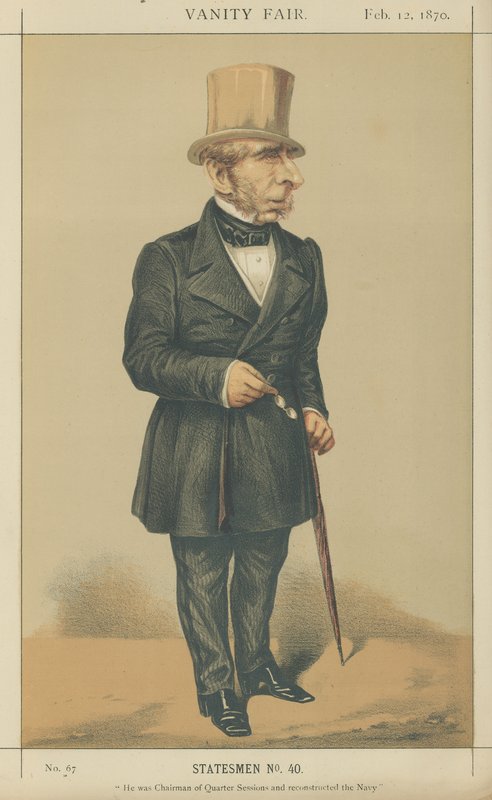 Sr. John Somerset Pakington (cor litho) de Alfred Thompson