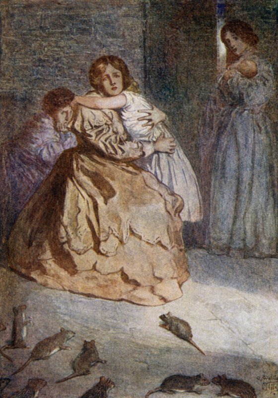 Praga de ratos durante o cerco de Lucknow, Motim Indiano, 1857 de Alfred Wallis Mills