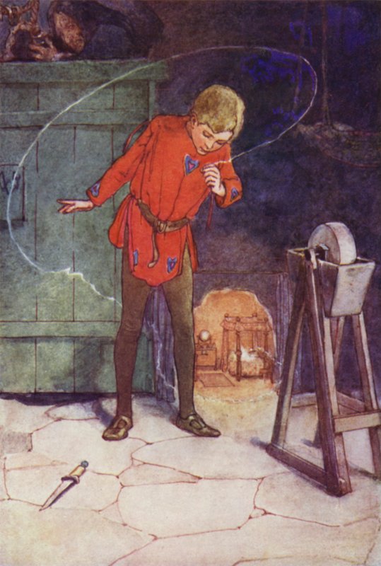 Percebeu a Sininho no seu Vidro (cor litho) de Alice Bolingbroke (after) Woodward
