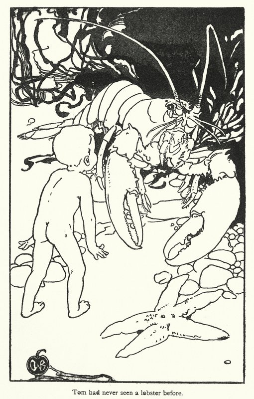 Ilustração para The Water-Babies de Charles Kingsley (litografia) de Alice Bolingbroke (after) Woodward