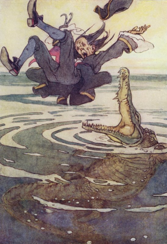 Mesmo nas mandíbulas do Crocodilo! (cor litho) de Alice Bolingbroke (after) Woodward