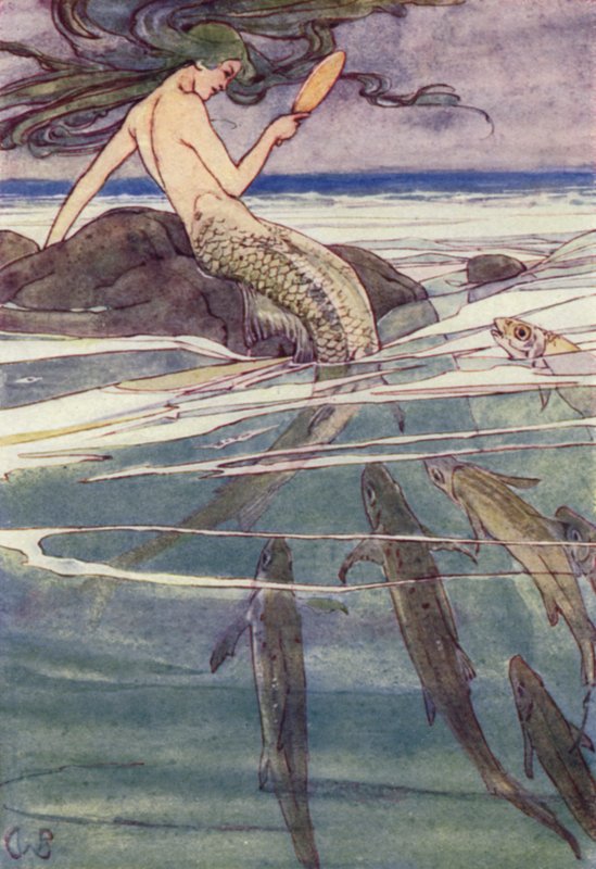 Ela estava a pentear os seus longos Tresses (cor litho) de Alice Bolingbroke (after) Woodward