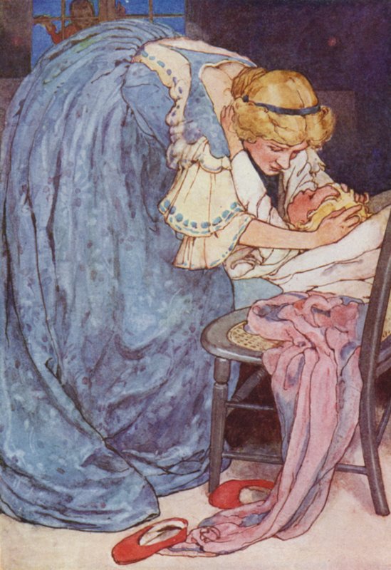 Dorme, linda querida, não chores! (cor litho) de Alice Bolingbroke (after) Woodward