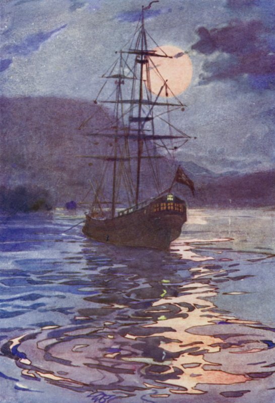O Navio Pirata (cor litho) de Alice Bolingbroke (after) Woodward