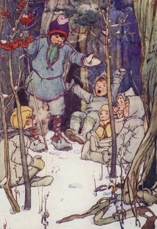 Havia Seis deles (cor litho) de Alice Bolingbroke (after) Woodward