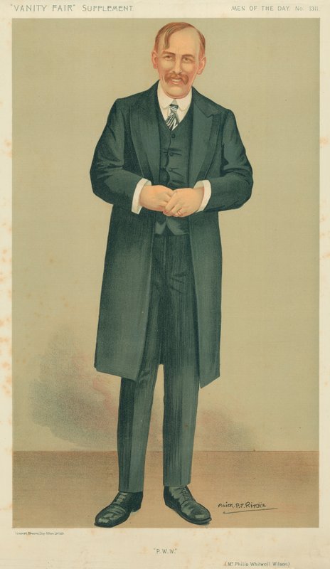 Philip Whitwell-Wilson, PWW, 27 de dezembro de 1911, desenho animado da Vanity Fair de Alick P. F. Ritchie