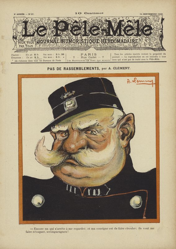 Sem comícios Ilustração para o Pelé-Mele, 1902 de Aline Clement