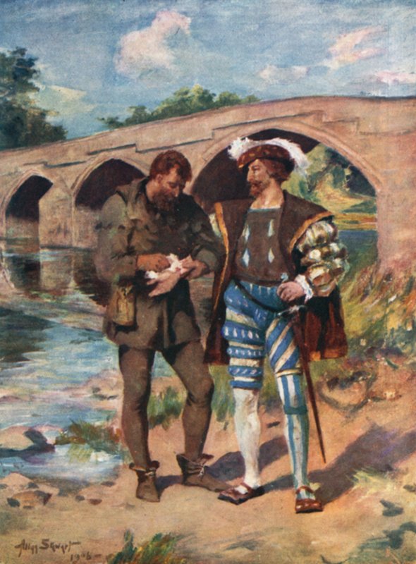 Jock Howieson e o Gudeman de Ballengeich (cor litho) de Allan (after) Stewart