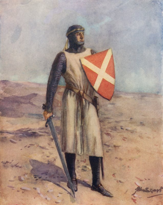 Cavaleiro de São João (lito colorido) de Allan (after) Stewart
