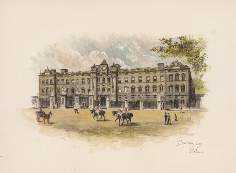 Londres familiar: Palácio de Buckingham (litografia a cores) de Allan F. Barraud