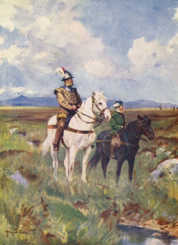 Kinmont Willie (litografia a cores) de Allan Stewart