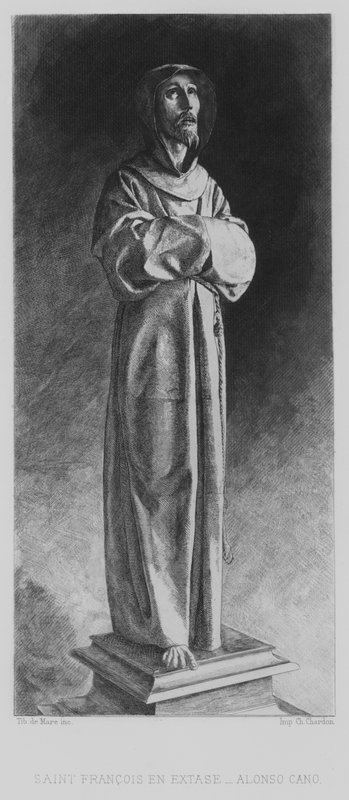 São Francisco de Assis em êxtase (Litho) de Alonso Cano