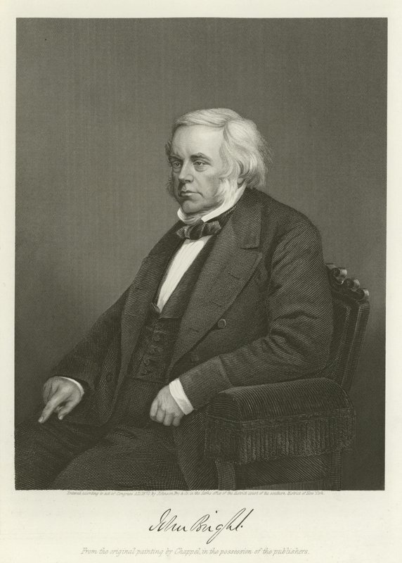 John Bright, político britânico radical e liberal de Alonzo Chappel