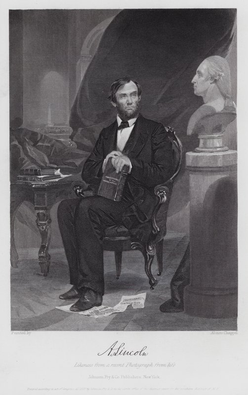 Abraham Lincoln (gravura) de Alonzo (after) Chappel