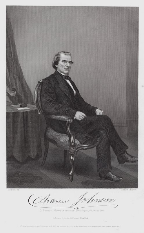 Andrew Johnson (gravura) de Alonzo (after) Chappel