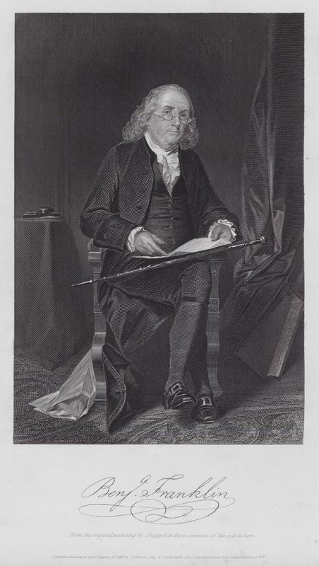 Benjamin Franklin (gravura) de Alonzo (after) Chappel