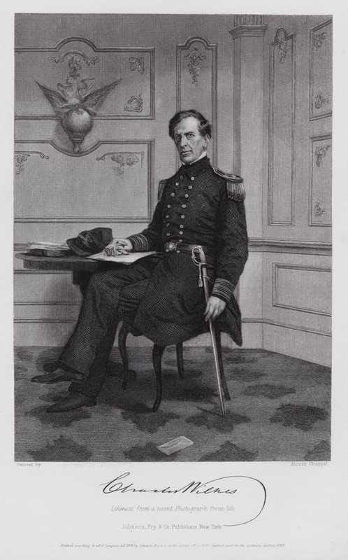 Charles Wilkes (gravura) de Alonzo (after) Chappel