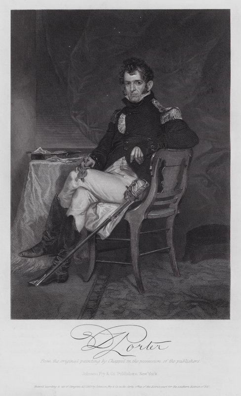 David Porter (gravura) de Alonzo (after) Chappel