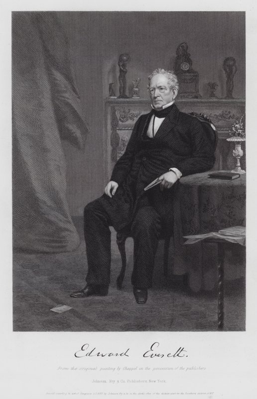 Edward Everett (gravura) de Alonzo (after) Chappel