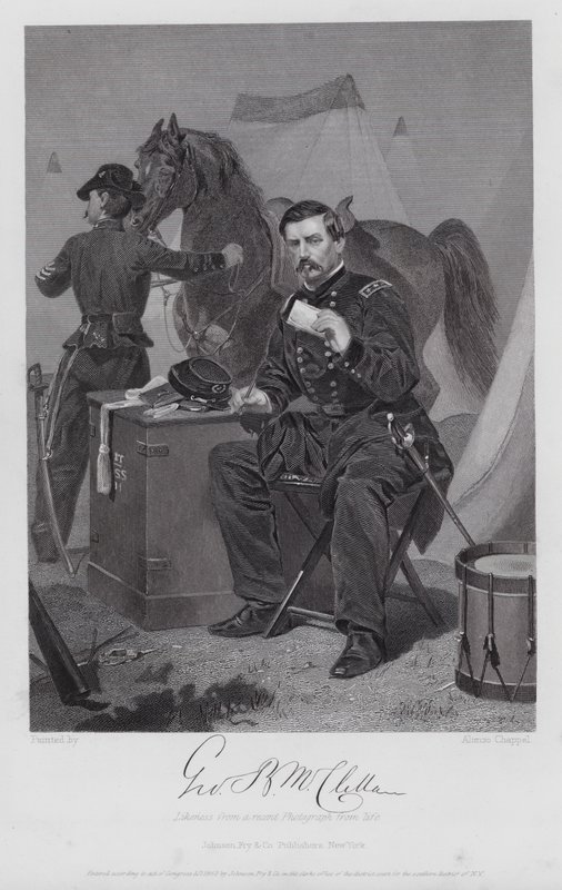 George Brinton McClellan (gravura) de Alonzo (after) Chappel
