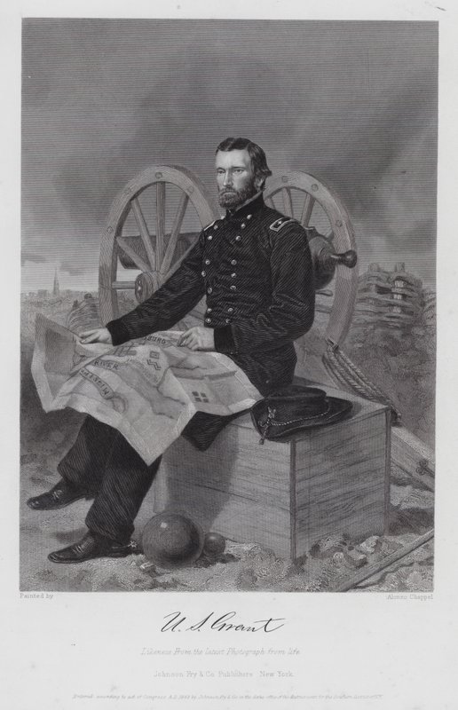 Ulysses S Grant (gravura) de Alonzo (after) Chappel