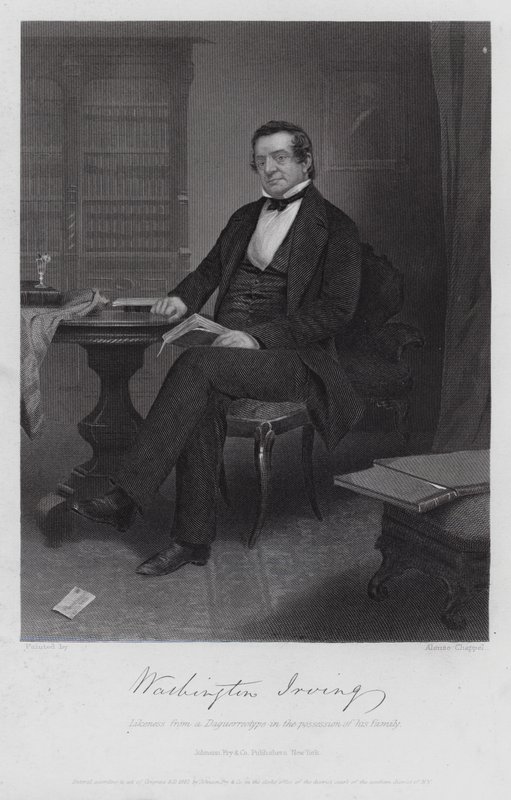 Washington Irving (gravura) de Alonzo (after) Chappel