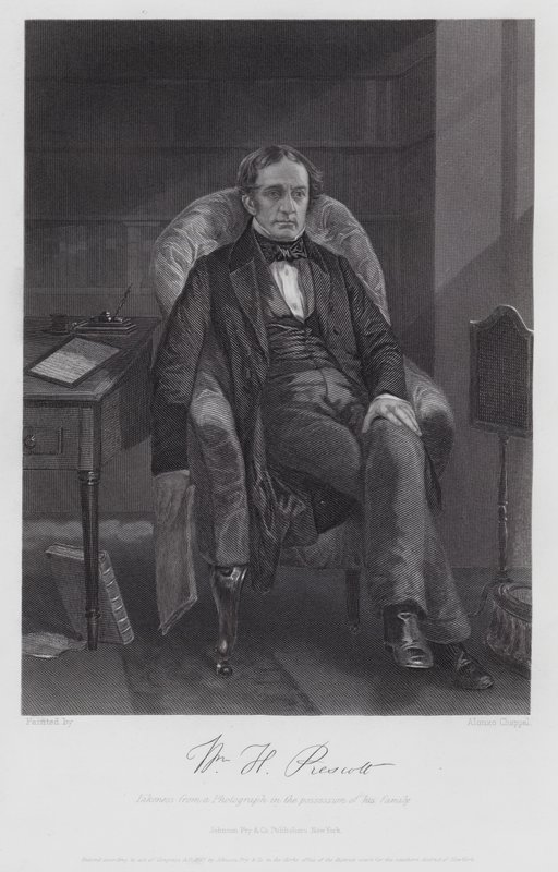 William Hickling Prescott (gravura) de Alonzo (after) Chappel