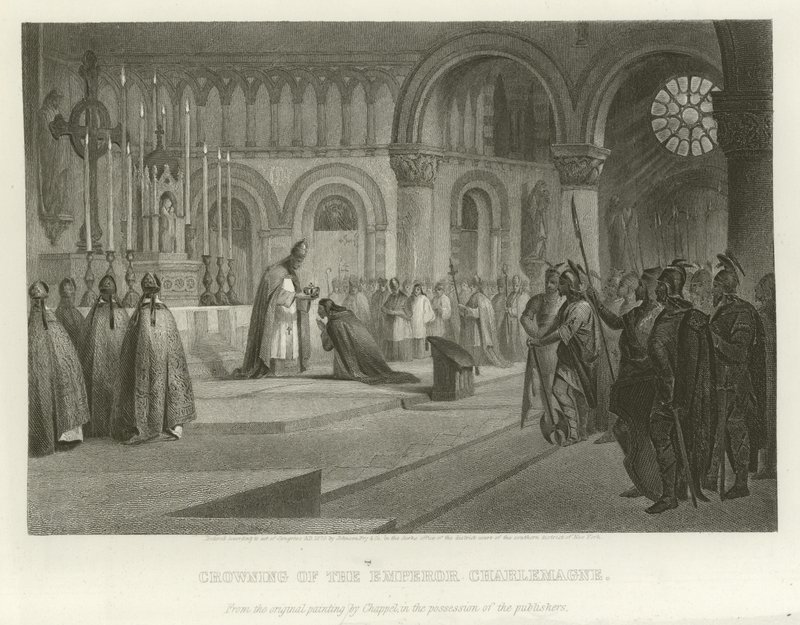 Coroação do imperador Carlos Magno de Alonzo Chappel