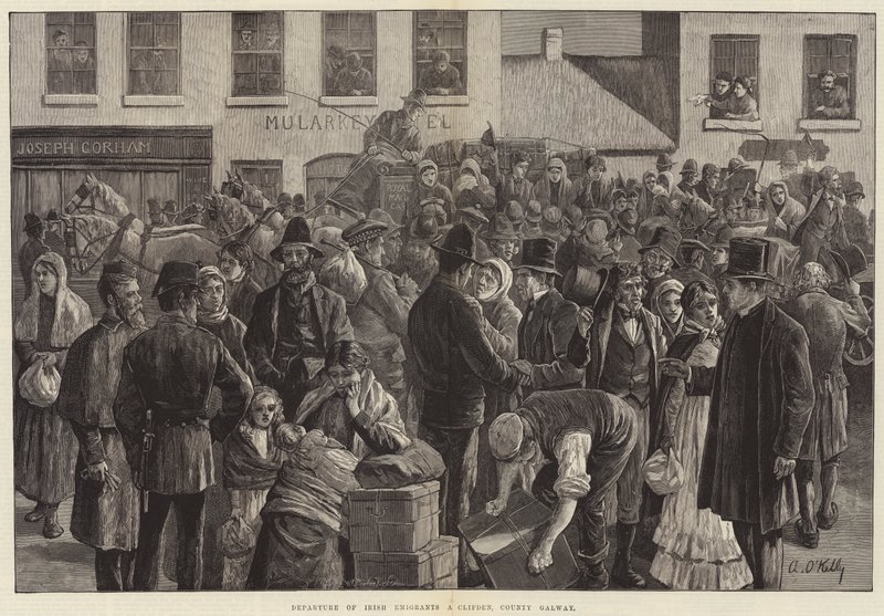 Partida de emigrantes irlandeses em Clifden, Condado de Galway de Aloysius O