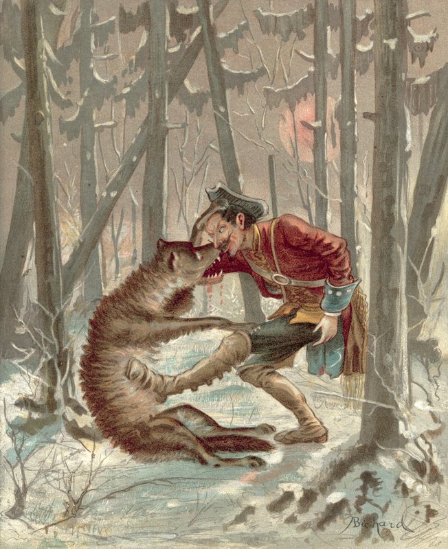 Aventuras do Barão Munchhausen (cromolito) de Alphonse Adolphe Bichard